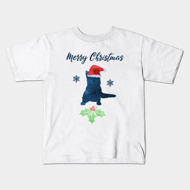 Christmas German Shepherd Dog Kids T-Shirt by TheJollyMarten
